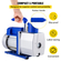Αντλία κενού ψύξης VEVOR 6 CFM 1/2 HP, Κιτ ψύξης AC αντλίας κενού αέρα 2 σταδίων, Συσκευασία κενού ψύξης διαμόρφωσης κενού, Ψύξη κλιματισμού Combo HVAC 1/2 HP
