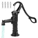 VEVOR Antique Hand Water Pump 14,6 x 5,9 x 25,6 ιντσών Pitcher Pump με λαβή αντλία από χυτοσίδηρο με προκαθορισμένες οπές 0,5&quot; για εύκολη εγκατάσταση Old Fashion Pitcher Hand Pump for Yard Ponds Garden Black