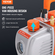 VEVOR 3 Gallon Vacuum Chamber and 3,5 CFM Pump Kit, Tempered Glass Lid Vacuum Chamber Dessing Kit, Μονοβάθμια αντλία κενού με φιάλη λαδιού 250 ml, για σταθεροποίηση ξύλου, απαέρωση σιλικονών, εποξειδικά
