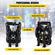 VEVOR Air-Operated Double Diaphragm Pump 1 inch Init Outlet Aluminium 35 GPM Max 120 PSI, Nitrile Diaphragm, QBY4-25L-1inch-35