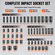 VEVOR Impact Sockets Σετ 59 τμχ 6-Point 3/8&quot; &amp; 1/2&quot; Drive Bit Ratchet Tool Kit
