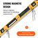 VEVOR Magnetic Torpedo Level, 600mm, Οθόνη με οπίσθιο φωτισμό LED Μηχανικός χάρακας φιαλιδίων φυσαλίδων για 0-360 μοίρες, Εργαλείο επιπέδωσης από κράμα αλουμινίου με αισθητήρα βαρύτητας με παράθυρο προβολής, ανθεκτικό σε κραδασμούς για υδραυλικά, ξύλο