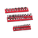 VEVOR Magnetic Socket Organizer Set 3PCS Magnetic Socket Trays Red for SAE