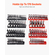 VEVOR Socket Organizer Set 8PCS High-Rod Socket Tray Black &amp; Red for Metric SAE