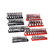 VEVOR Socket Organizer Set 8PCS High-Rod Socket Tray Black &amp; Red for Metric SAE