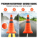 VEVOR Safety Cones, 4 Pack 18 ιντσών πτυσσόμενοι κώνοι κυκλοφορίας, κατασκευαστικοί κώνοι με ανακλαστικά κολάρα, φαρδιά βάση και τσάντα αποθήκευσης, για έλεγχο κυκλοφορίας, εκπαίδευση οδήγησης, χώροι στάθμευσης