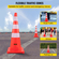 VEVOR Safety Cones Κώνοι κυκλοφορίας 6 x 36&quot; Πορτοκαλί αντανακλαστικοί κώνοι δρόμου