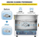 VEVOR Ultrasonic Cleaner, 36KHz~40KHz Ρυθμιζόμενη συχνότητα, 6L 220V, Υπερηχητικό μηχάνημα καθαρισμού με ψηφιακό χρονοδιακόπτη και θερμάστρα, Lab Sonic Cleaner για κέρματα γυαλιών ρολογιών κοσμημάτων, FCC/CE/RoHS
