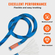 VEVOR 12,7mm Static Climbing Rope 60,9M(200ft) Outdoor Rock Climbing Rope Blue