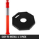 VEVOR Traffic Delineator Posts 44 Inch Height Channelizer Cones Orange PE Delineator Post Kit 10 inch Reflective Band, Portable Delineators Post με βάση από καουτσούκ 16 ιντσών, Delineator Cones Σετ 3