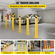 VEVOR Safety Bollard 48&quot;x4.5&quot; Safety Barrier Bollard 4-1/2&quot; OD 48&quot; Height Yellow Powder Coat Pipe Steel Barrier with 4 Free Bolts Anchor for Sensible Area Area