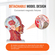 VEVOR Human Half Head Surfacial Neurovascular Model with Musculature, 1:1 Φυσικό Μέγεθος Ανατομικό Μοντέλο Κεφαλής Αυχένα Κρανίο και Εγκέφαλος για Εκμάθηση Επαγγελματικής Εκπαίδευσης, Εκπαίδευση Εκμάθησης για παιδιά