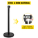 VEVOR Crowd Control Stanchion, Σετ 4 τεμαχίων Stanchion Set, Stanchion Set με 6,6 ft/2 m Μαύρη ανασυρόμενη ζώνη, μαύρο φράγμα ελέγχου πλήθους με σκυρόδεμα και μεταλλική βάση – Συναρμολόγηση Easy Connect