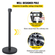 VEVOR Crowd Control Stanchion, Σετ 6 τεμαχίων Stanchion Set, Stanchion Set με 6,6 ft/2 m Μαύρη ανασυρόμενη ζώνη, Μαύρο φράγμα ελέγχου πλήθους με σκυρόδεμα και μεταλλική βάση – Συναρμολόγηση Easy Connect