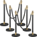 VEVOR Crowd Control Stanchion Stanchion Σετ 6 τεμαχίων με μαύρο βελούδινο σχοινί