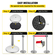 VEVOR Crowd Control Stanchion, Σετ 6 τεμαχίων Stanchion Set, Stanchion Set w/ 6,6ft/2m Κόκκινη ανασυρόμενη ζώνη, Ασημί φράγμα ελέγχου πλήθους με στιβαρή λαστιχένια βάση–Σύστημα εύκολης σύνδεσης για έλεγχο πλήθους
