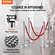 VEVOR Stanchion Post με Velvet Rope, 4-pack Crowd Control Stanchion with 2PCS 5FT Red Velvet Ropes, inox Queue Barrier Line Divier with fillable Plastic Base, Ball Top for Wedding Museum