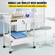VEVOR Lab Cart, 2 Tiers Stainless Steel Utility Cart Ιατρικό καλάθι 2 συρταριών Rolling Lab Cart White Paint Cart σερβιρίσματος με τροχίσκους 360° για Εργαστήριο Νοσοκομείο Οδοντιατρικό Γραφείο Σαλόνι ομορφιάς