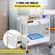VEVOR Lab Cart, 2 Tiers Stainless Steel Utility Cart Ιατρικό καλάθι 2 συρταριών Rolling Lab Cart White Paint Cart σερβιρίσματος με τροχίσκους 360° για Εργαστήριο Νοσοκομείο Οδοντιατρικό Γραφείο Σαλόνι ομορφιάς