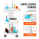 VEVOR Καρότσι Τρόλεϊ Dental Lab Κινητό τροχαίο καρότσι σερβιρίσματος 3 στρώσεων με υποδοχή