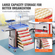 VEVOR 5 Tiers Lab Carts Κινητό ιατρικό καλάθι με 5 συρτάρια &amp; 2 κάδους απορριμμάτων μπλε