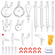 VEVOR Lab Distillation Kit, 3.3 Boro Lab Glassware Distillation Kit with 24, 40 Joint, 1000ml Esential Oil Distillation Apparatus Kit, 32 τμχ Σετ εξοπλισμού γυαλικών