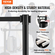 Βάλοι VEVOR Crowd Control Stanchions, 2-pack Crowd Control Barriers με 6,5FT μαύρη ανασυρόμενη ζώνη, Plastic Stanchion Queue Post, Belt Barriers Line Divider Stanchion σετ για πάρτι, αεροδρόμιο, έκθεση