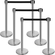 VEVOR Crowd Control Stanchions Barriers 6-pack with 3PCS Retractable Belts
