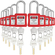 Σετ κλειδαριές VEVOR Lockout Tagout, 10 τεμ. Κόκκινα λουκέτα ασφαλείας, με 2 κλειδιά ανά κλειδαριά, κλειδαριές κλειδαριές συμβατές με το OSHA, λουκέτα ασφαλείας με ετικέτα κλειδώματος για ηλεκτρικά κιτ ετικετών κλειδώματος