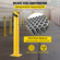 VEVOR Safety Bollard 42&quot;x4.5&quot; Safety Barrier Bollard 4-1/2&quot; OD 42&quot; Height Yellow Powder Coat Pipe Steel Barrier with 4 Free Bolts Anchor for Sensible Area Area