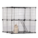 VEVOR Μεγάλο Κλουβί Γάτας 2 επιπέδων 28 x 28 x 28&quot; Μεταλλικό συρμάτινο παρκοκρέβατο με σκάλα