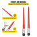 VEVOR Pair Hay Spear 39&quot; Bale Spear 3000 lbs, Bale Spike Quick Attach Square Hay Bale Spears 1 3/4&quot;, Red Coated Bale Forks, Bale Hay Spike with Hex Nut &amp; Sleeve for Buckets Tractors Loaders