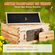 VEVOR Bee Hive Deep Box Starter Kit, 100% με επίστρωση κερί μέλισσας φυσικό ξύλο κέδρου, Κιτ κυψέλης Langstroth με 10 πλαίσια και θεμέλια, διαφανή ακρυλικά παράθυρα για αρχάριους και επαγγελματίες μελισσοκόμους