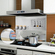 VEVOR Range Backsplash με ράφι 36 x 33,9 ιντσών Ασπίδα τοίχου με κουκούλα από ανοξείδωτο ατσάλι Backsplash Ασημένιο πιτσιλάκι για κουκούλα εμβέλειας ανοξείδωτο ράφι με αφαιρούμενο ράφι, πάνελ οπίσθιας όψης σόμπας