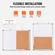 VEVOR 24&quot;x 18&quot; Whiteboard &amp; Cork Combo με πλαίσιο αλουμινίου για σχολικό σπίτι
