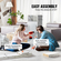 VEVOR Salon Station, Wall Mount Barber Salon Station for Hair Stylist, σετ επίπλων Beauty Spa, 1 ντουλάπι αποθήκευσης, 3 Cubbies και 2 συρτάρια (ένα που κλειδώνει), λευκό
