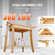 VEVOR πάγκος ντους Bamboo 24 x 13,8 x 18,9 σε καρέκλα σκαμπό ντους για μπάνιο
