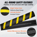 VEVOR 2PCs 6 ft/72&#039;&#039; Rubber Speed ​​Hump, 2 Channel, 22000 lbs Χωρητικότητα Heavy Duty Traffic Speed ​​Bump, με κίτρινη λωρίδα υψηλής ανακλαστικής 8 βίδες διαστολής και 1 τρυπάνι, για δρόμους από ασφάλτινο σκυρόδεμα