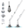 VEVOR Electric Spin Scrubber, ασύρματη βούρτσα καθαρισμού με 2 ρυθμιζόμενες ταχύτητες και επεκτεινόμενη μακριά λαβή, 1,5H Runtime Power Shower Scrubber με 4 αντικαταστάσιμες κεφαλές βούρτσας για μπάνιο, μπανιέρα, πλακάκι