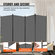 VEVOR Room Divider 4 Panels Fabric Room Privacy Screen for Office Υπνοδωμάτιο Γκρι