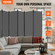 VEVOR Room Divider 6 Panels Fabric Room Privacy Screen for Office Υπνοδωμάτιο Γκρι