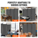 VEVOR Room Divider 6 Panels Fabric Room Privacy Screen for Office Υπνοδωμάτιο Γκρι