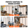 VEVOR Room Divider 3 Panels Fabric Room Privacy Screen for Office Bedroom Beige