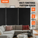 VEVOR Room Divider 3 Panels Fabric Room Privacy Screen for Office Υπνοδωμάτιο Μαύρο