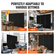 VEVOR Room Divider 3 Panels Fabric Room Privacy Screen for Office Υπνοδωμάτιο Μαύρο