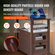 VEVOR Farmhouse End Table Night Stand με θύρες USB και πρίζες καφέ