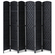 VEVOR 6 Panel Room Divider Χειροποίητη υφασμένη πτυσσόμενη οθόνη προστασίας προσωπικών δεδομένων με μαύρους μεντεσέδες