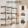 VEVOR Industrial Pipe Shelf 4 Tier 3PCS 11,8in W σανίδες τοίχου ΔΕΝ περιλαμβάνονται