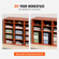 VEVOR Wood Literature Organizer File Sorter Βάση αποθήκευσης χαρτιού 27 υποδοχές Καφέ