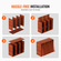 VEVOR Wood Literature Organizer File Sorter Βάση αποθήκευσης χαρτιού 27 υποδοχές Καφέ